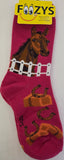 Horse, Hay & Horseshoes Socks  FC-292 NEW