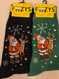 Santa & Reindeer Men's Christmas Socks MC-01