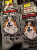 Australian Shepherd - Men's Beware of Dog Canine Collection - BOD-01
