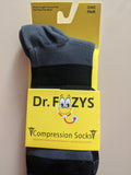 Compression Socks CHARCOAL with BLACK STRIPES DFCS-01  ON SALE NOW