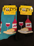 Wine & Cheese Time Socks  FC-189