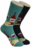 Wine & Cheese Time Socks  FC-189