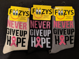 Never Give Up Hope Cancer Socks   FC-207