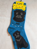 Black Pug Canine Collection Socks   FCC-73 ON SALE NOW