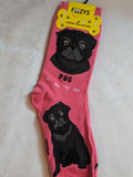 Black Pug Canine Collection Socks   FCC-73 ON SALE NOW