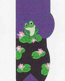 Frog On Lily Pad No Show Socks  FL-21  ON SALE NOW