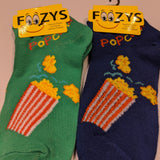 Popcorn Mini Buckets No Show Socks   FL-37