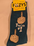 You're # 1 Middle Finger Men's Socks  FM-77