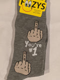 You're # 1 Middle Finger Men's Socks  FM-77