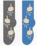 You're # 1 Middle Finger Men's Socks  FM-77