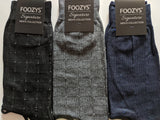 Men's Signature Collection Dress Socks with Large Rectangular Squares  FSM-2