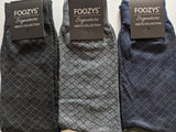 Men's Signature Collection Dress Socks with Small Diagonal Squares  FSM-3