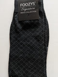 Men's Signature Collection Dress Socks with Small Diagonal Squares  FSM-3