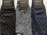 Men's Signature Collection Dress Socks with Tiny White Diagonal Squares  FSM-6