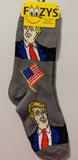 Trump with American Flag Women's Socks   FTW-1