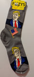 Trump with American Flag Men's Socks   FTM-1
